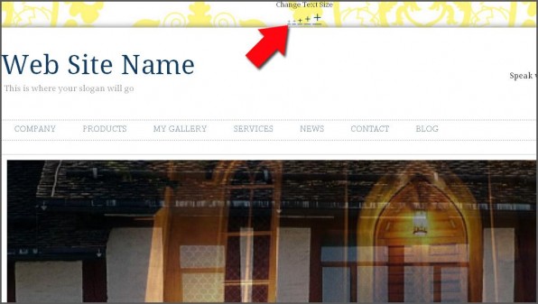 How to change text size on website