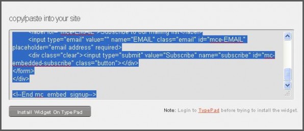 How to add newsletter sign up to website
